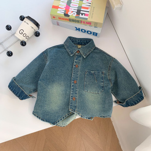 Boys' Jackets 2025 Autumn New Children's Denim Jackets Children's Clothes Korean Fashion Children's Autumn Jackets Wholesale