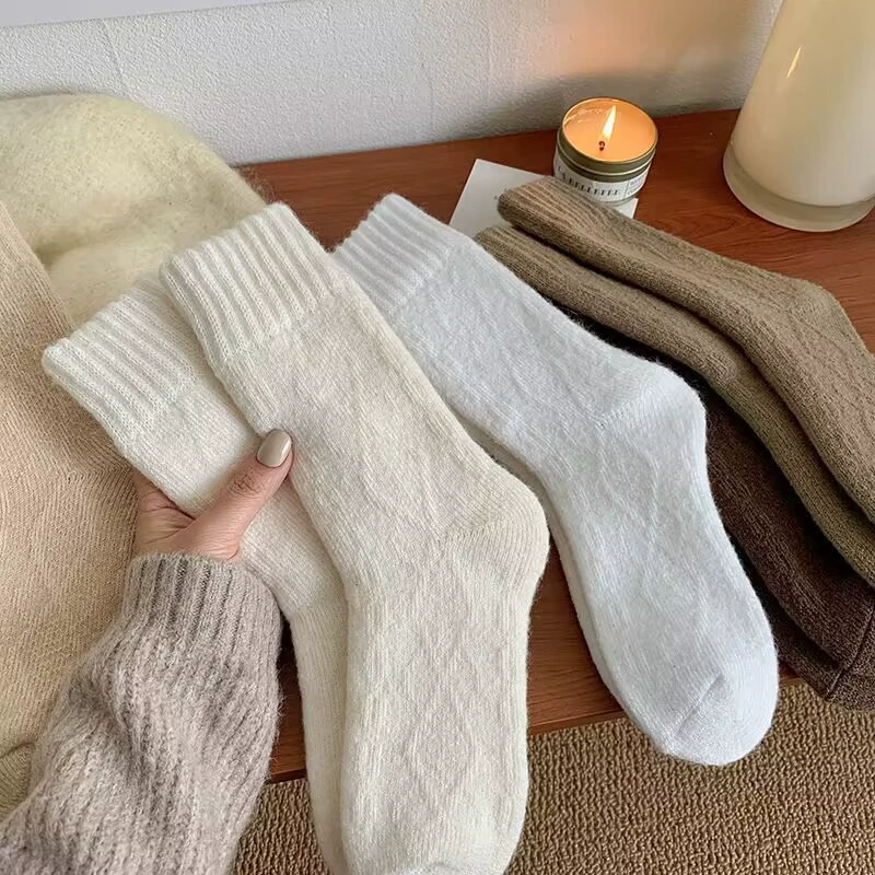 Keep warm winter velvet autumn knee socks for pregnant, increased thickness, mid-length