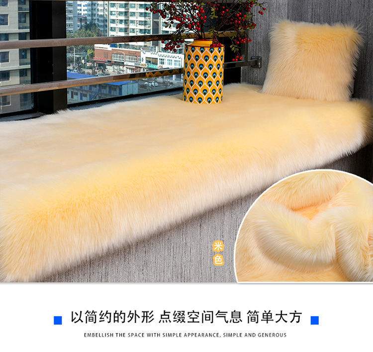 New Chinese-Style Large Red Chair Cushion, Faux Cashmere Door Mat, High-End Blue Carpet for Living Room Decoration and Grand Opening