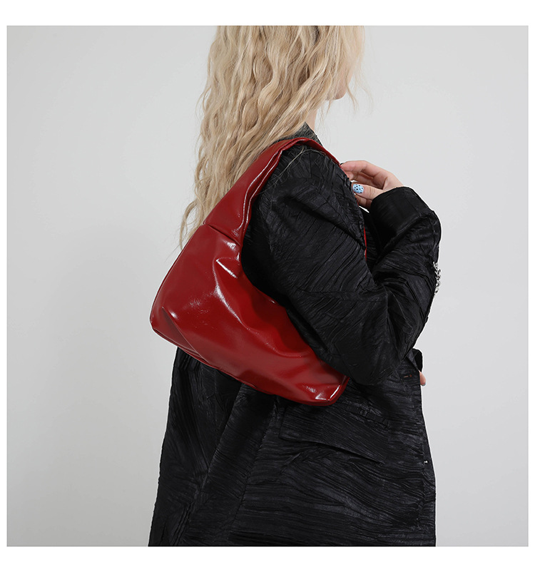 302g Weight Polyester Lining Material Zipper Closure Type Single Shoulder Strap Strap Type Shoulder Bag Bags Type Casual, Daily, Shopping Occasion Pu Leather Material Solid Color, Bow Knot Pattern All Seasons Season Women's Gender Streetwear Style Dumpling Shape Shape Women's Pu Leather Solid Color Bow Knot Streetwear Dumpling Shape Zipper Shoulder Bag 16