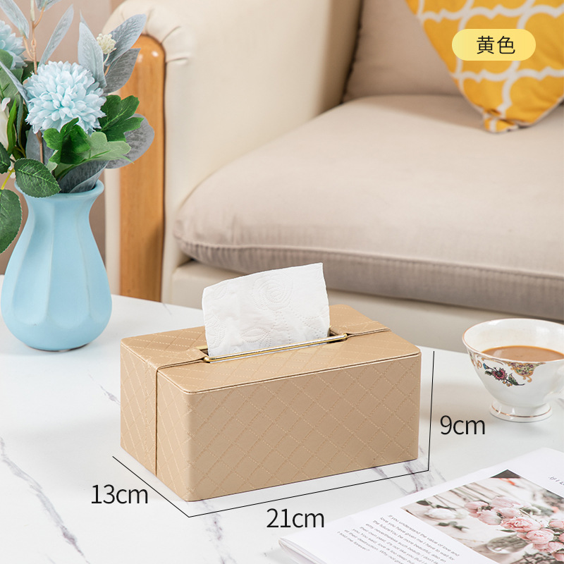 Caja de tejido hogar sala de estar comedor mesa de café Nordic Luz de lujo simple multi-funcional creativo lindo caja de almacenamiento de control remoto