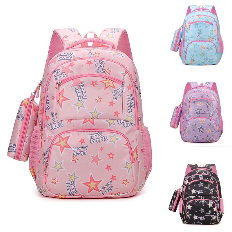 Nuevo estilo al por mayor, escuela secundaria, escuela primaria, mochila, mochila fresca y linda de gran capacidad, mochila de viaje simple informal