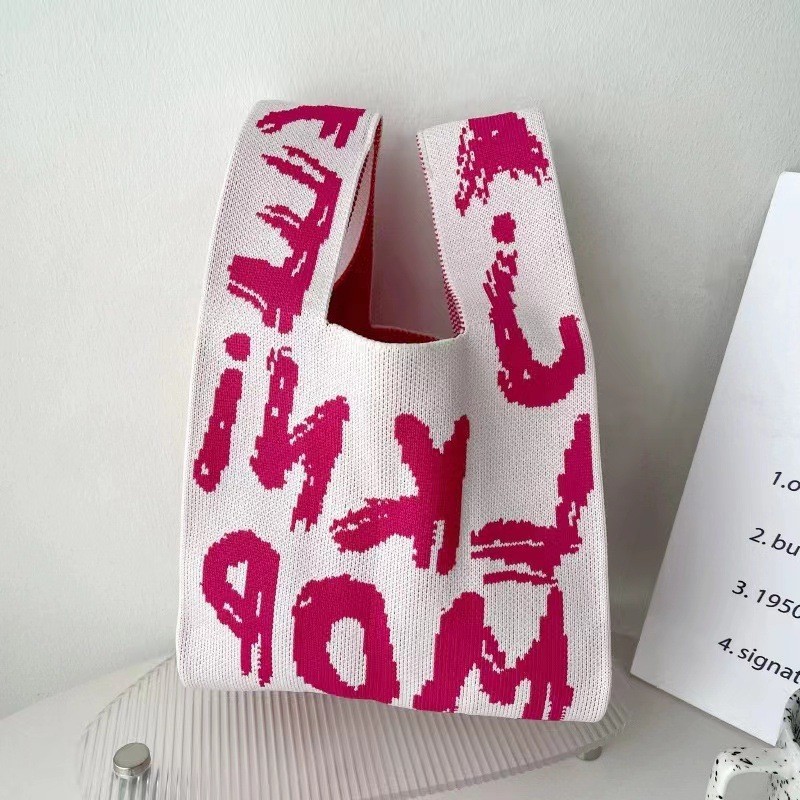 Ins versión coreana de primavera y verano nuevos bolsos de mujer, bolsos de mano, bolsos de punto de nicho simples, bolsos de chaleco, bolsos de mensajero