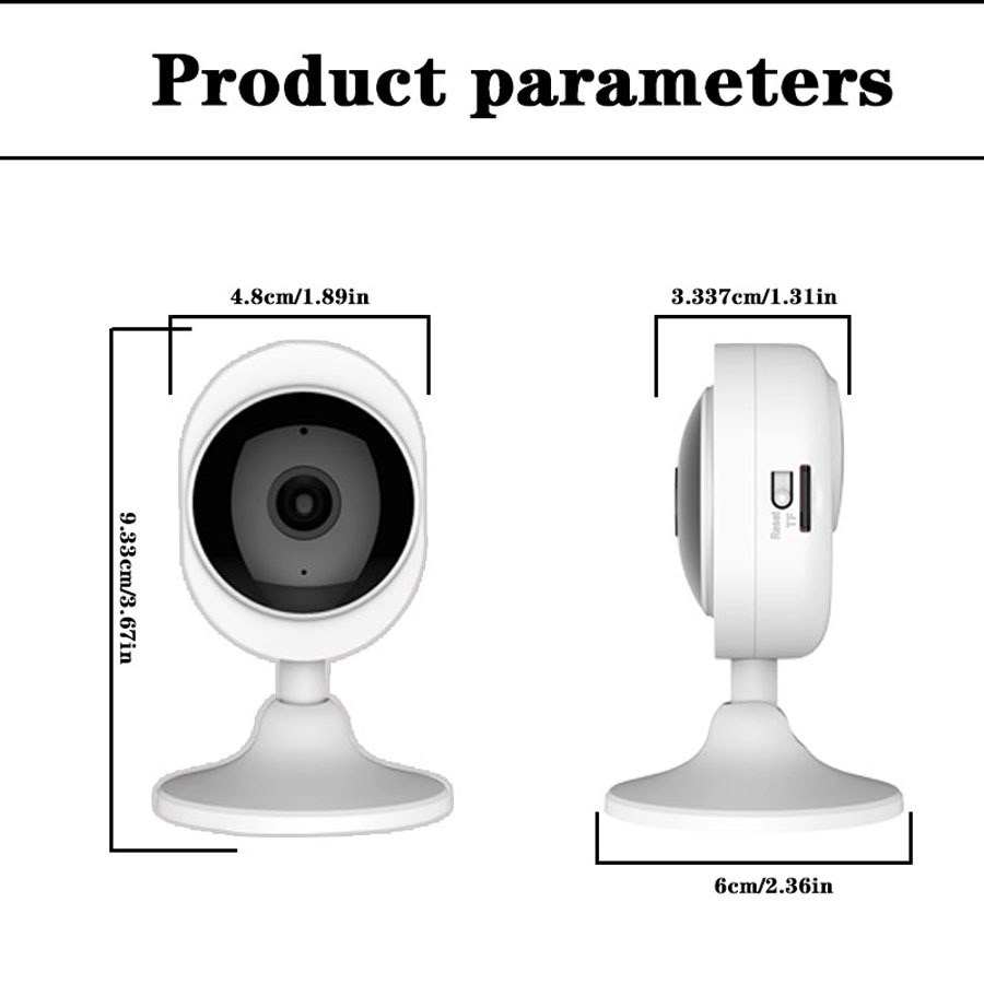No Drilling 2MP High Resolution Home Surveillance Camera 360 Degree No Dead Angle Monitor Easy Installation