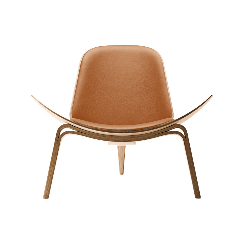 Silla nórdica moderna con respaldo para sala de estar y balcón
