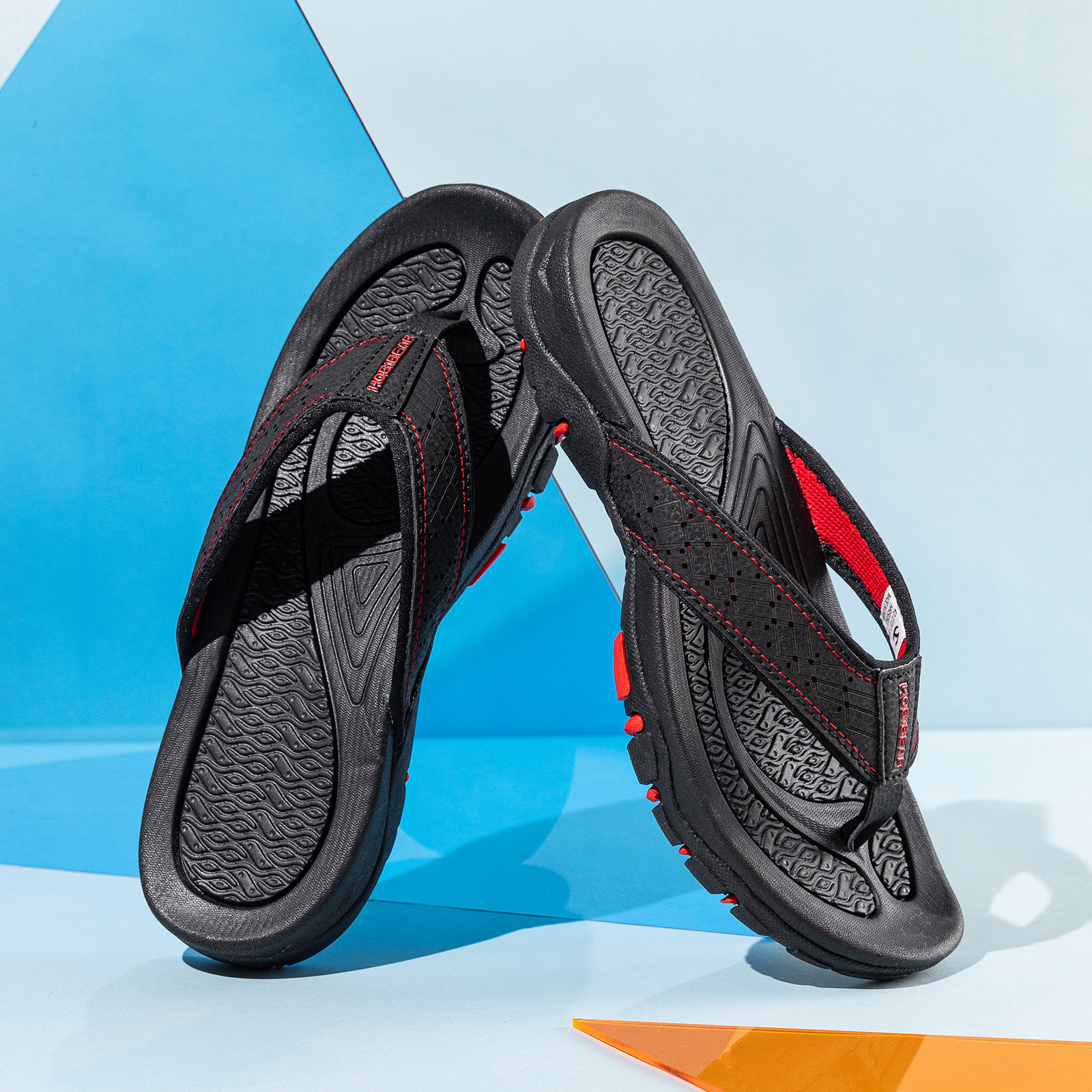 哈比熊品牌鞋男士涼拖2021年夏季新款厚底休閑人字拖沙灘涼鞋代發(fā)