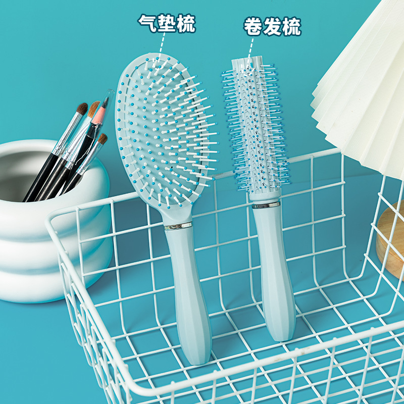 Peine esponjoso, peine de colchón de aire, peine de cabello rizado, peine de tubo de cabello largo especial para mujer, peine de masaje doméstico para mujer, peine de costillas