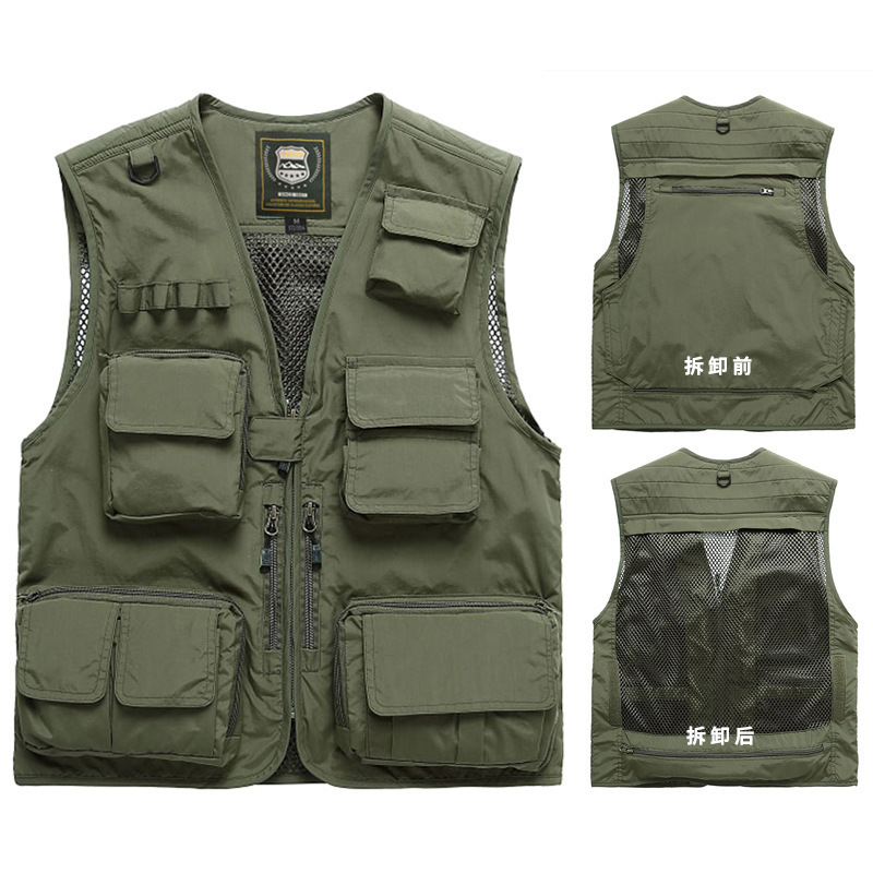 Factory spot direct multi-pocket vest men's outdoor fishing photographer waistcoat 7898