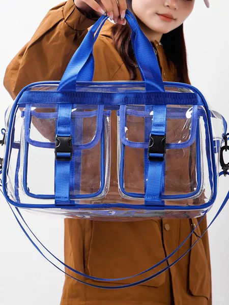 Pvc Transparent Travel Bag Women's 2025 Large Capacity Backpack Fashion Stylish Backpack Fully Transparent Waterproof Student School Bag