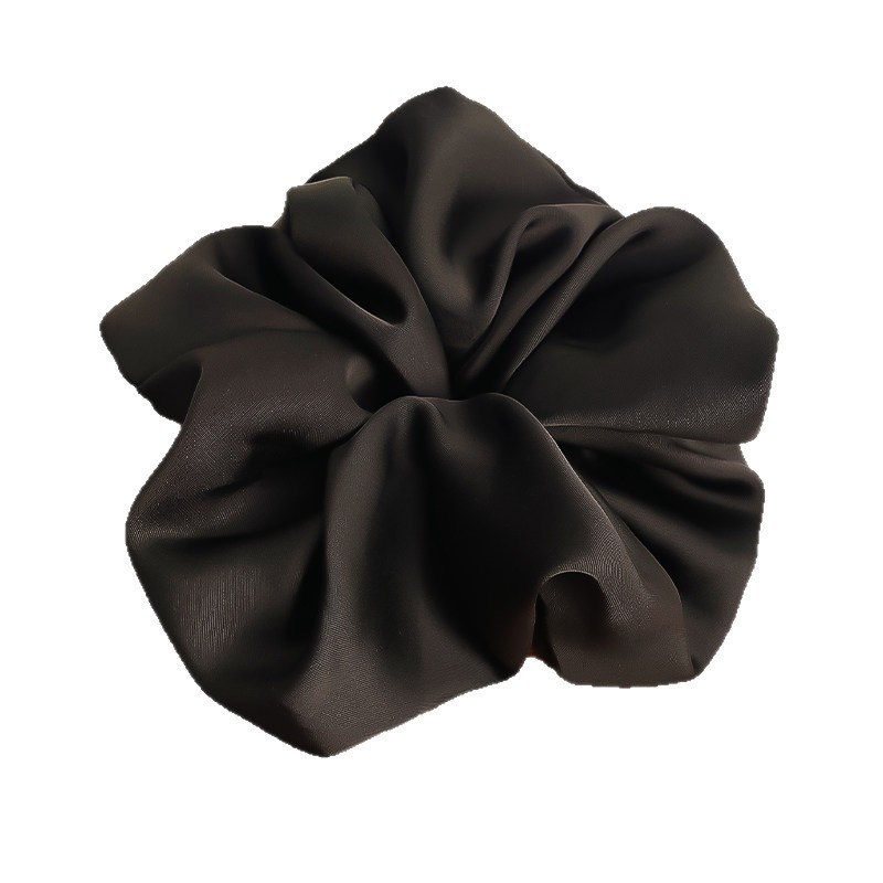 Satín coreano anillo de cabello de intestino grande mujer de moda cuerda de cabeza de alta calidad temperamento flor de cabello bola de cabello toque de cabeza