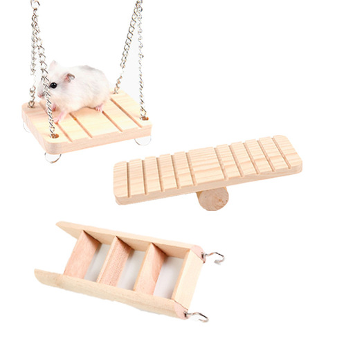 Amazon Wood Pet Toys for Hamsters, Rabbits, Guinea Pigs, Parrots - Play and Chewing Supplies Set