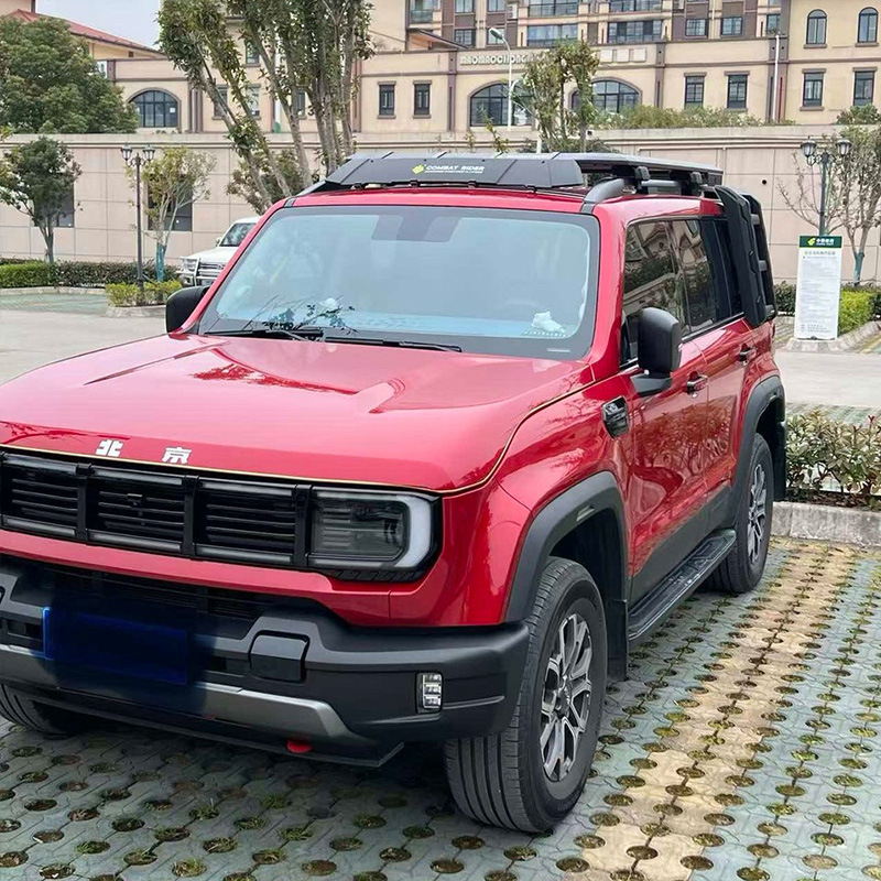 Beijing BJ40 roof rack side ladder schoolbag side account explorer car modified aluminum alloy roof platform