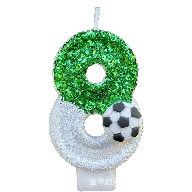 Amazon の人気サッカーシリーズデジタルキャンドル色変化クリエイティブ男の子の誕生日キャンドルケーキデコレーションドロップシッピング|undefined