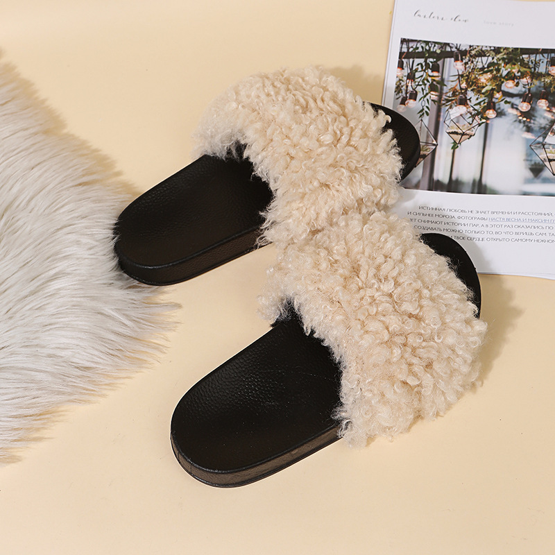 female lamb wool cotton slippers nihaostyles clothing wholesale NSKJX71185