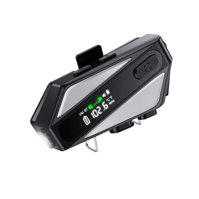 LED Light Lighting Intercom – Motorcycle Helmet Headset - c6-grey-soft-mark