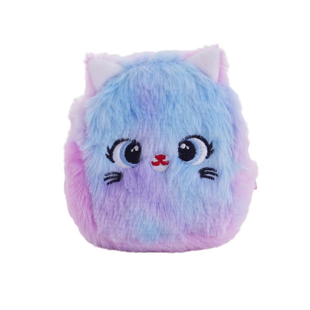 Estilo coreano chica corazón lindo gato monedero estudiante auricular Portátil Bolsa de almacenamiento de felpa bolsa de moneda caja clave