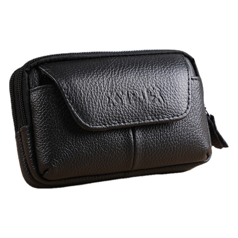 Manufacturer Wholesale Men's Horizontal Bag Business Mobile Phone Waist Bag Wearing Belt Mobile Phone Bag Street Stall Running Hot Sale