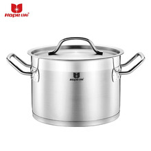 加厚304不锈钢三层复底一锅蒸锅家用燃气电磁炉通用双耳汤锅