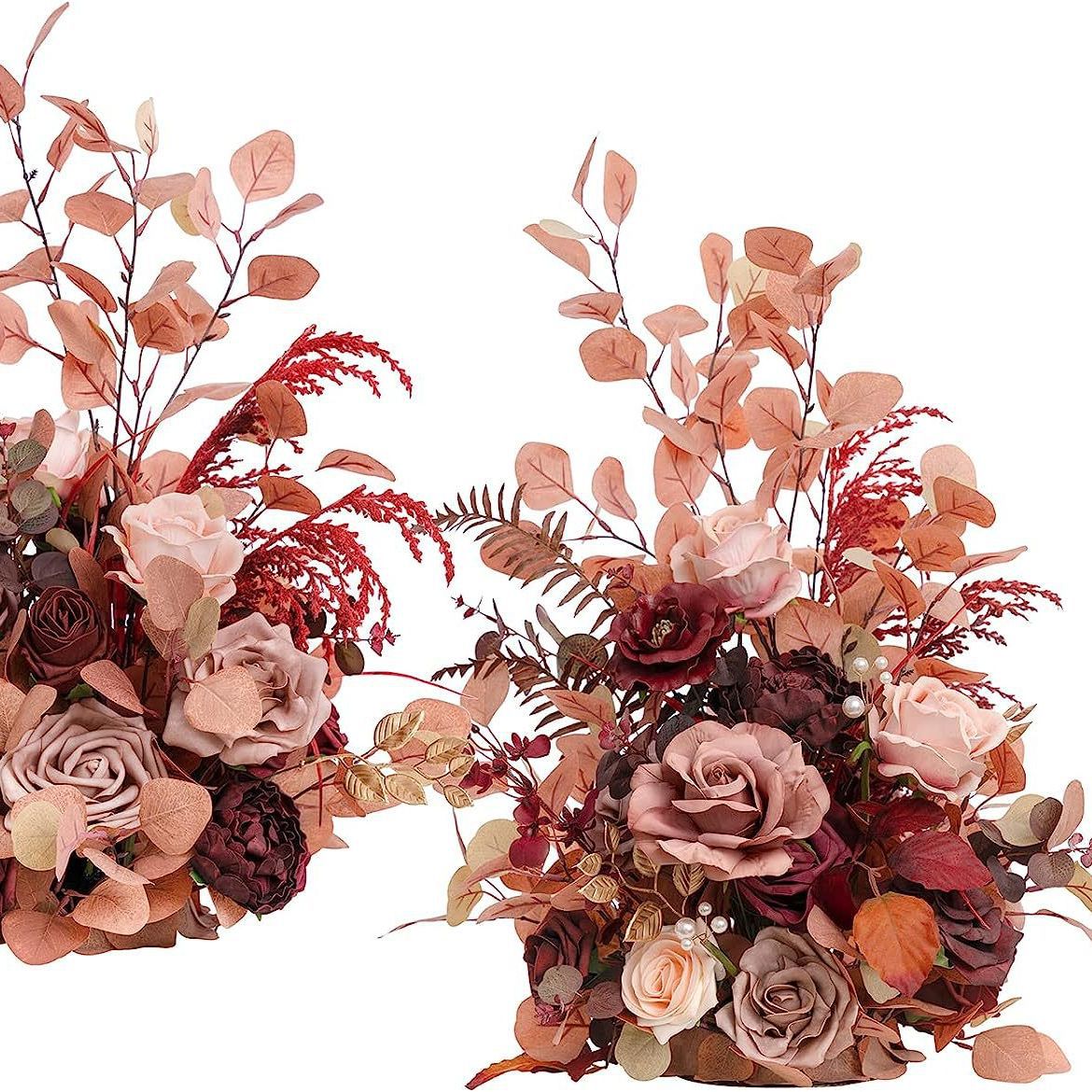 Amazon suministro directo de fábrica fiesta Festival la boda chimenea pasillo arco entrada decoración Fondo flor artificial ajuste