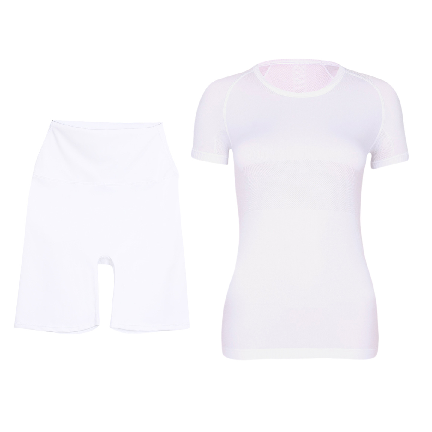 Women's Short Sleeve And Shorts Set Breathable Active Workout Outfit_voghion.com