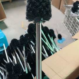 现货厂家批发不锈钢马桶刷球马桶刷刷柄带球刷替换装黑色白色刷头