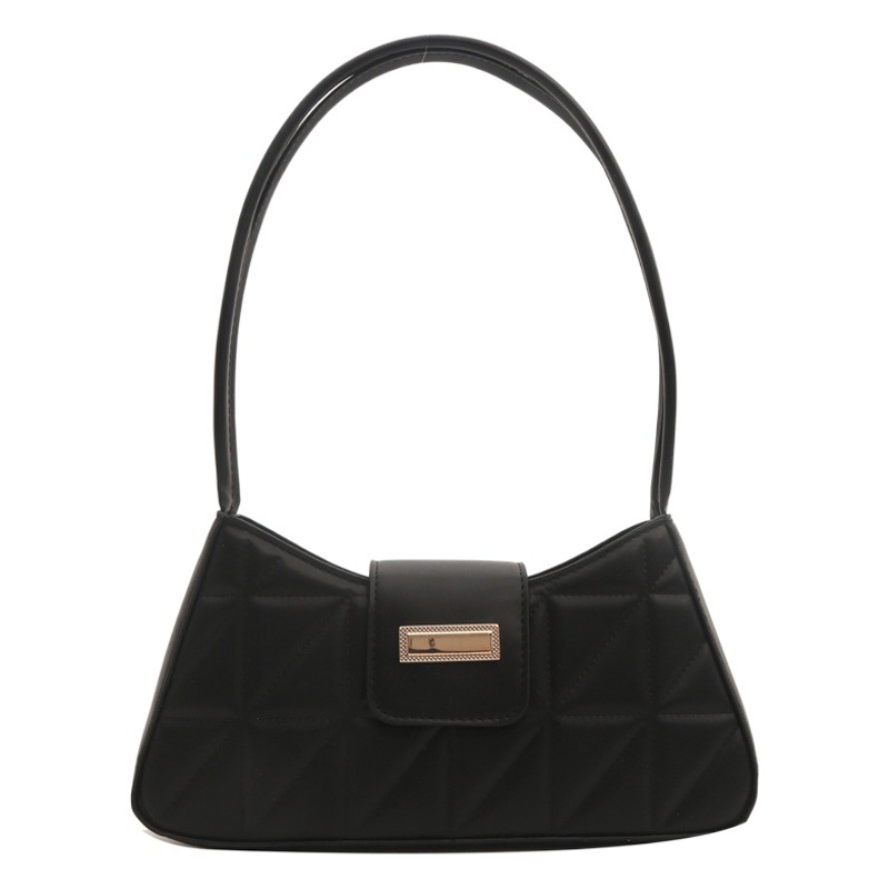 Bolso de nicho francés de textura occidental 2024 nuevo bolso femenino color sólido popular bandolera de hombro bolso de palo francés de axila