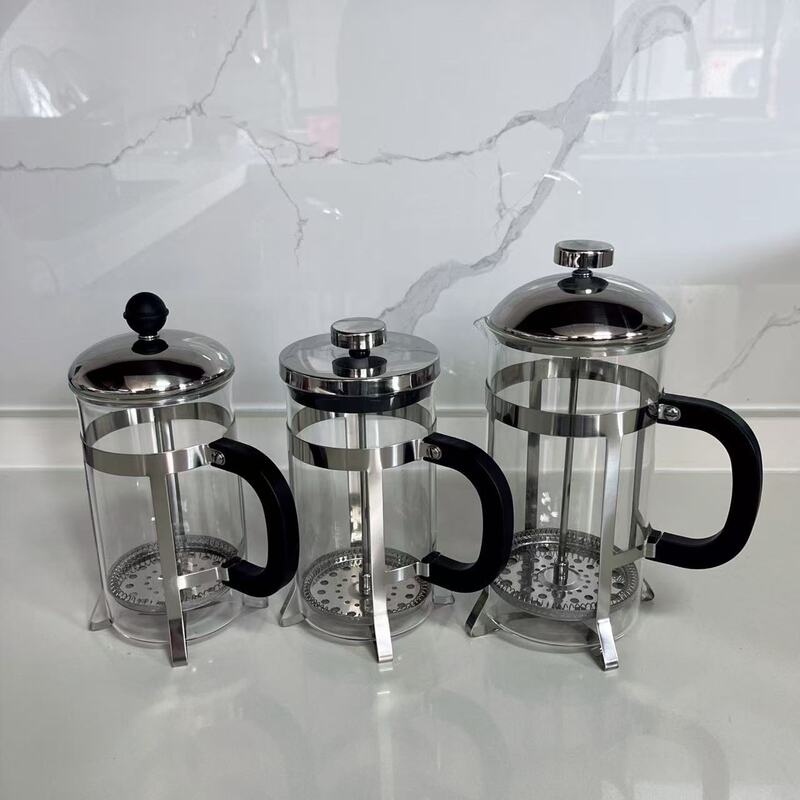 Multifunctional French Press Pot, Heat-Resistant French Filter Press Pot, Hand-Brewed Coffee Pot, Household Stainless Steel Filter Press Pot