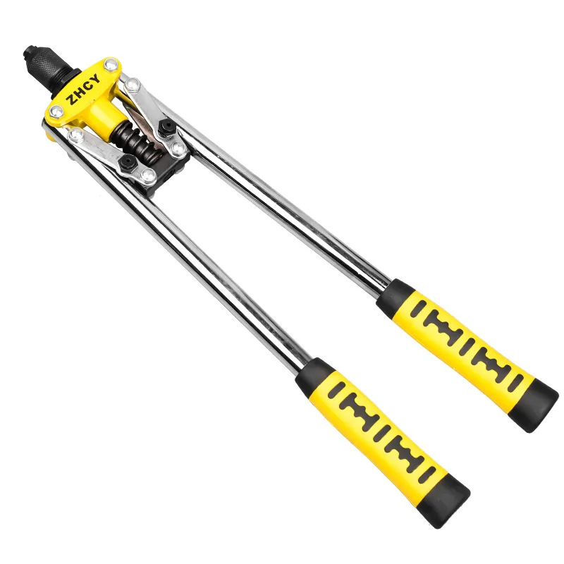 Pistola remachadora genuina de 17 pulgadas con doble mango, pistola remachadora manual de alta resistencia que ahorra trabajo, herramienta de pistola remachadora para el hogar.