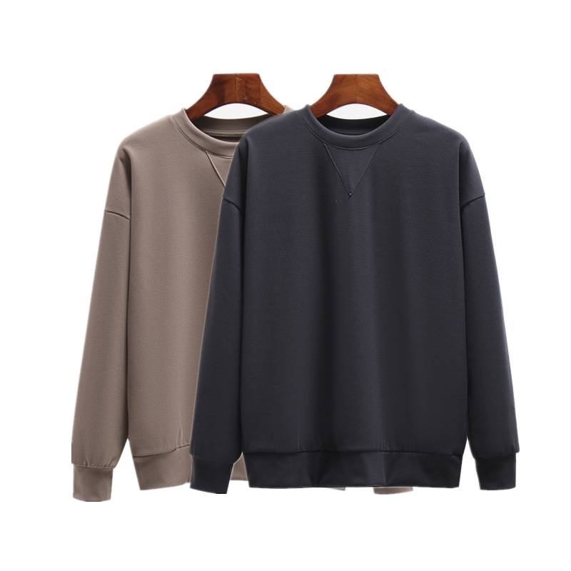 Men's Fleece-Lined Home Clothes Top Hyaluronic Acid Warm Clothes Sweater Thickened Bitter Loose Comfortable Out-of-Home Pajamas Autumn and Winter