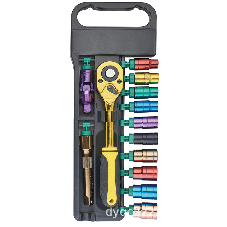 12件套短六角磷酸锰接杆1/2套筒棘轮20件套装厂家直供工具组合