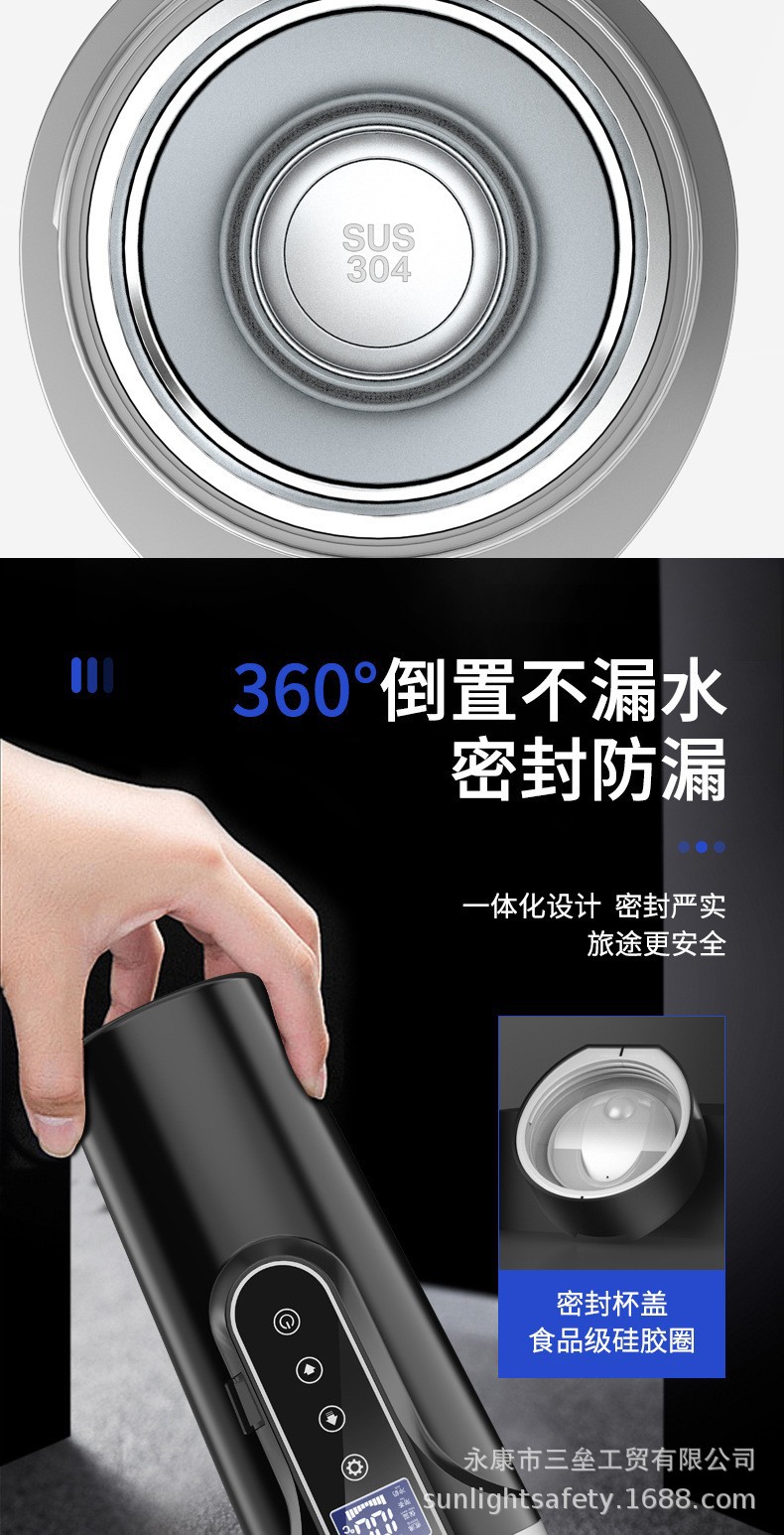 Cross-border vehicle heating water cup heating water cup car thermos cup kettle car electric cup water heater 12/24V