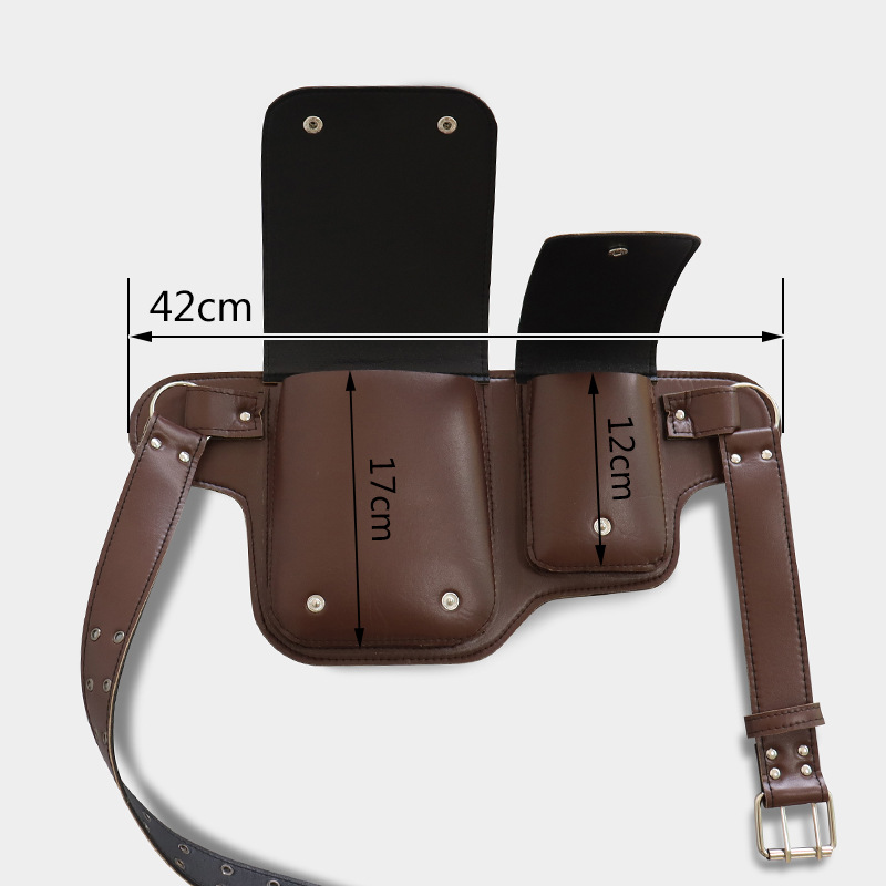 Fabricante transfronterizo de Amazon delantal de cuero personalizado herramienta de hardware riñonera bolsa de almacenamiento de llave de tornillo portátil para exteriores