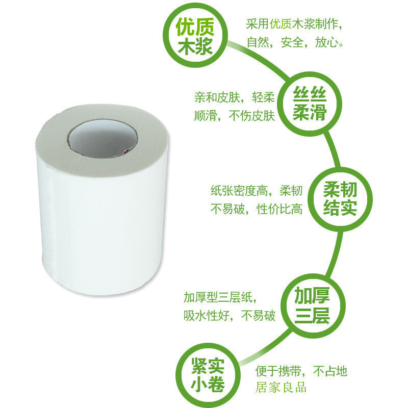 空芯卷筒卫生纸酒店宾馆客房小卷纸50g/卷210卷/件木浆卷筒纸|ms