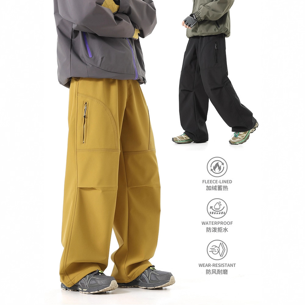 Izexx Spring and Autumn Trendy Outdoor Pants for Men and Women, Hiking and Trekking Workwear Pants, Fashionable Water-Resistant Versatile Casual Long Pants