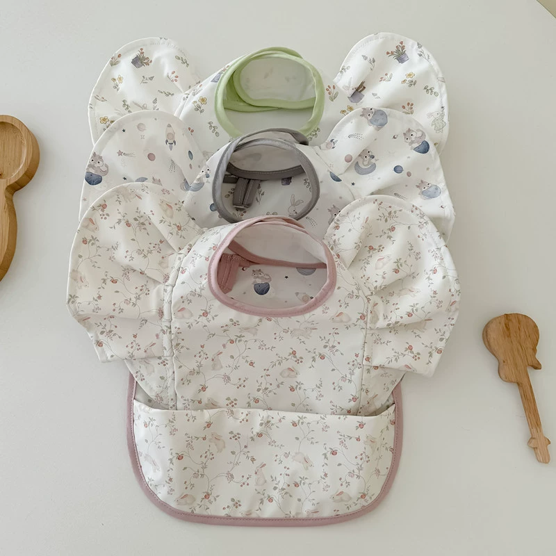 Новый корейский ребенок ест крышку нагрудник детский нагрудник водонепроницаемый анти-грязный дополнительный фартук