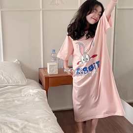女童睡裙夏季儿童薄款公主家居服女孩中大童连衣裙睡衣韩风小公主
