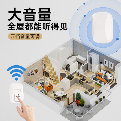 Wireless Doorbell Home Doorbell Wireless Home Long Distance Smart Electronic Remote Control Doorbell Wireless Doorbell Wireless