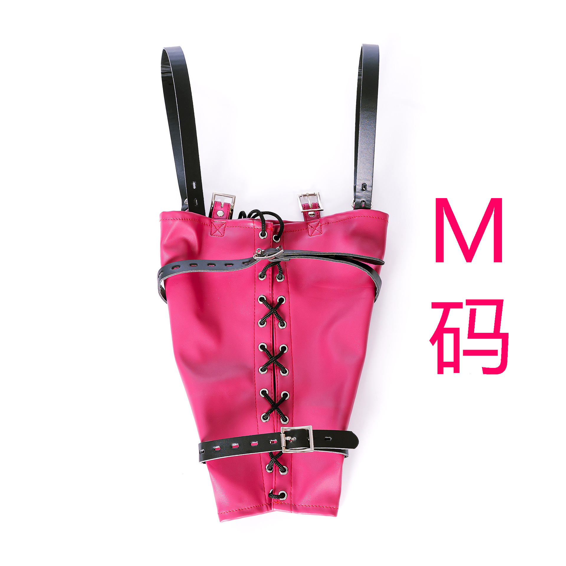 エースレザーのひも付きの手袋は、服装を束ねています。