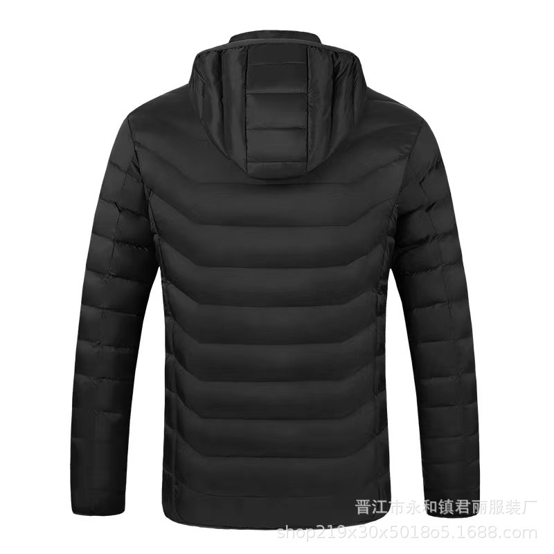 폭발성 의류 남성과 여성의 후드 크로스 보더 스마트면 패딩 재킷 USB 일정한 온도 전기 난방 따뜻한 겨울 난방 긴 소매