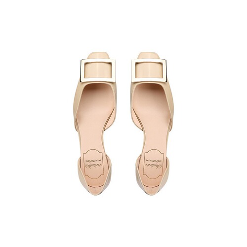 Send it right away! Grape Mama's Same Style Commute RV Square Buckle Lacquered Leather Square Toe Open Mouth Hollow Flat Women's Shoes Autumn