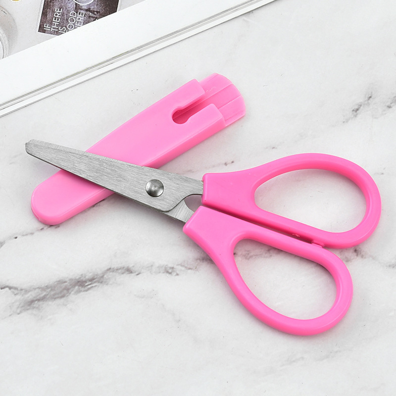 Papelería infantil tijeras tijeras de oficina tijeras de estudiantes tijeras de papel para niños pequeños tijeras de cabeza redonda