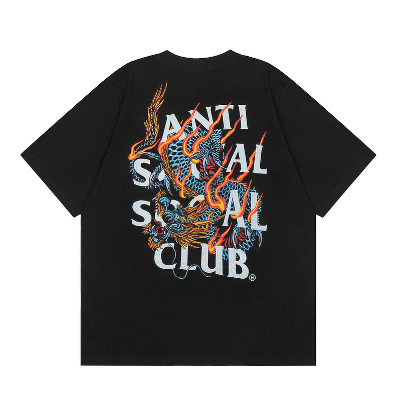 thumbnail for American Style Trendy Brand ANTI SOCIAL SOCIAL CLUB ASSC Dragon Year Limited High Street Men&#039;s Short Sleeve T