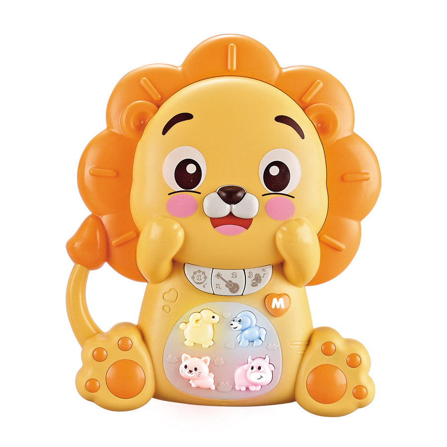 Niños nuevos juguetes de música electrónica para padres, juguetes educativos interactivos para bebés, divertidos animales, leones y elefantes luces