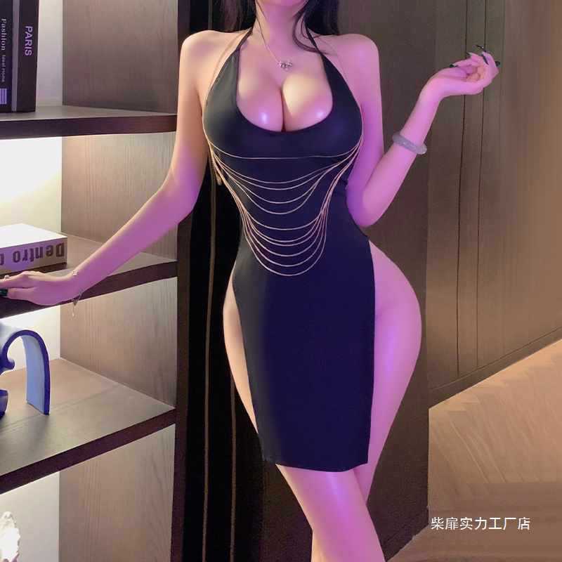 Sexy Lingerie Nightclub 2025 New Small Chest Top Passionate Bed Date Uniform Female Ny Large Size