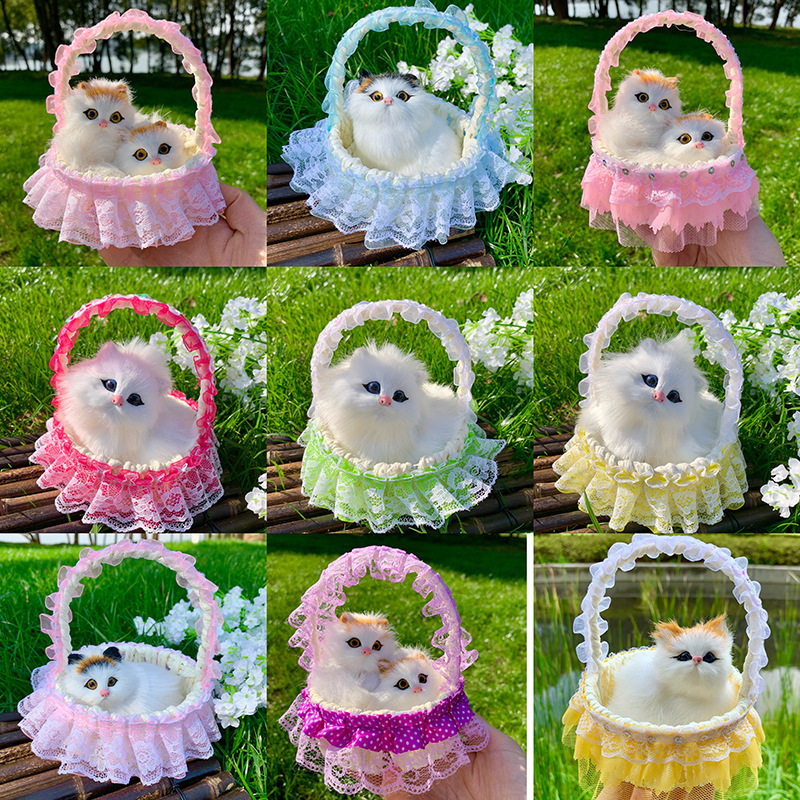 Barking Simulation Kitten 2024 New Simulation Flower Basket Kitten Girls Children Doll Ornaments Wholesale Wholesale Barking Simulation Kitten 2024 New Simulation Flower Basket Kitten Girls Children Doll Ornaments Wholesale Wholesale