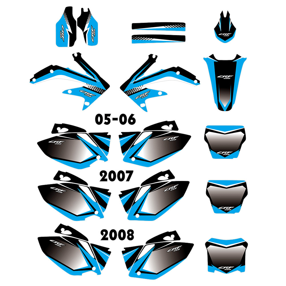 Pegatinas de motocicletas para CRF450 CRF450R 2005 - 2008 SUV conjunto completo de pegatinas de carrocería