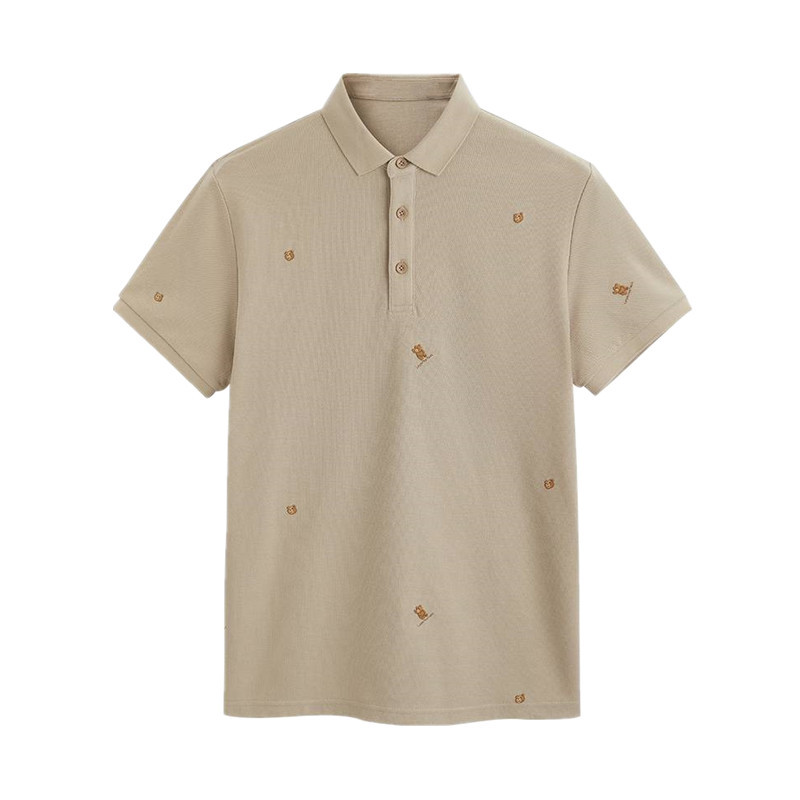 Herrenbekleidung: Modisches Sommerhemd für Herren, Kurzarm-T-Shirt mit personalisiertem, besticktem Kragen – für formelle und legere Anlässe._voghion.com