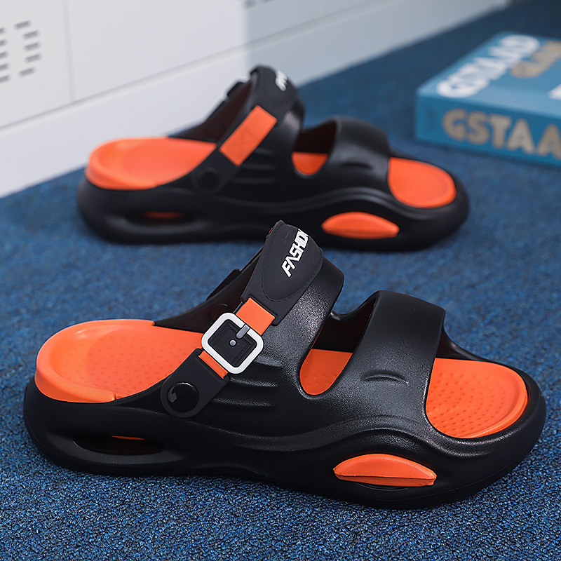 Sandalias de verano para hombres 2025 nuevos zapatos de playa de suela suave antideslizantes deportes al aire libre junto al mar ocio zapatillas de vadeo