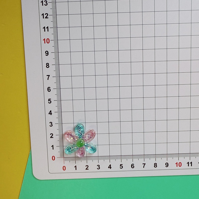 ファセットグラデーションスパンコール六弁花ジュエリーアクセサリー diy 樹脂アクセサリー diy 携帯電話ケースクリーム接着剤靴バックルアクセサリー|undefined