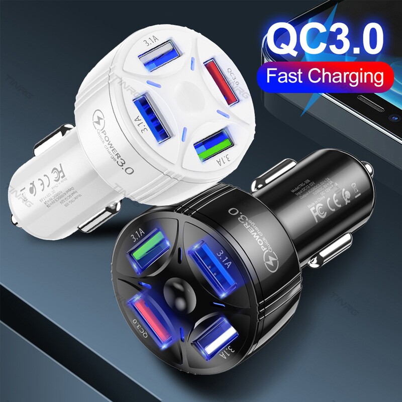 多uポートqc3.0車載充電器3a 1ドラッグ5 42w急速充電3u 4u 5usb自動車充電器でタバコを注文する|undefined